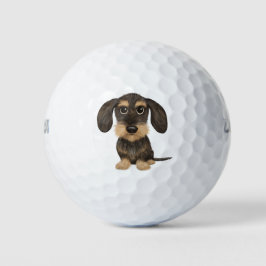 Drahthaar Dackel | Niedlicher Cartoon Dog Teckel Golfball