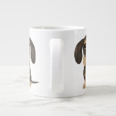 Drahthaar Dackel | Niedlicher Cartoon Dog Teckel Jumbo-Tasse (Rückseite)