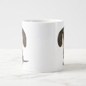 Drahthaar Dackel | Niedlicher Cartoon Dog Teckel Jumbo-Tasse (Vorderseite)