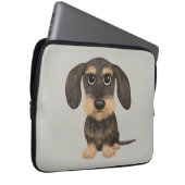 Drahthaar Dackel | Niedlicher Cartoon Dog Teckel Laptopschutzhülle (Vorne Rechts)
