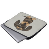 Drahthaar Dackel | Niedlicher Cartoon Dog Teckel Laptopschutzhülle (Vorne Knopf)