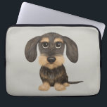 Drahthaar Dackel | Niedlicher Cartoon Dog Teckel Laptopschutzhülle<br><div class="desc">Ein lustiger Laptop-Ärmel für drahthaarige Dackel-Liebhaber. Wildschweine und bräunlicher Cartoon Teckel. Besuchen Sie Jenn's Doodle World für noch mehr Accessoires für Zuhause und Büro mit diesem lustigen Hund und originelleren Dackel Hund Designs.</div>
