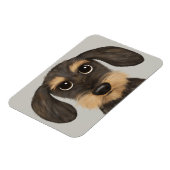 Drahthaar Dackel | Niedlicher Cartoon Dog Teckel Magnet (Linke Seite)