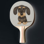 Drahthaar Dackel | Niedlicher Cartoon Dog Teckel Tischtennis Schläger<br><div class="desc">Drahthaar Dackel Lover's Ping Pong Paddle. Drahthaar Wildschweine und bräunliche Teckel. Ein origineller Cartoon Hund ©Jenn Inashvili.</div>