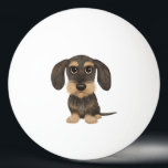 Drahthaar Dackel | Niedlicher Cartoon Dog Teckel Tischtennisball<br><div class="desc">Drahthaar Dackel Lover Ping Pong Ball. Niedlicher zeichn eines Wildschweins und bräunliche Teckel. Besuchen Sie Jenn's Doodle World für noch mehr lustige Produkte mit diesem originellen Design der Dackel.</div>