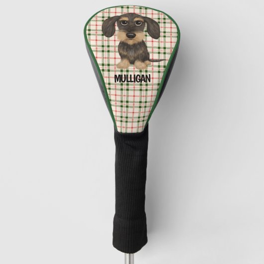 Drahthaar Dackel | Niedlicher Hund Teckel Individu Golf Headcover (Vorderseite)