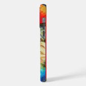 Drahthaar Dackel Pastell Portrait iPhone Hülle (Linke Seite)