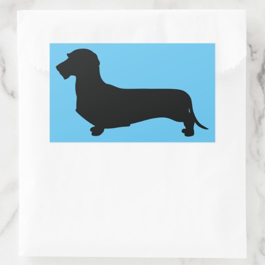 Drahthaar-Dackel-Rectangle-Sticker Rechteckiger Aufkleber (Tasche)