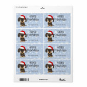 Drahthaar Dackel Santa Teckel Weihnachtsgeschenk (Vorne)