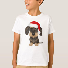 Drahthaar Dackel Santa Teckel Weihnachtshund T-Shirt