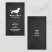 Drahthaar Dackel Silhouette Chalkboard Style Visitenkarte (Vorne/Hinten)