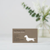 Drahthaar Dackel Silhouette | Dackel Hund für Haus Visitenkarte (Stehend Vorderseite)