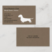 Drahthaar Dackel Silhouette | Dackel Hund für Haus Visitenkarte (Vorne/Hinten)