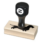 Drahthaar Dackel Silhouette | Dackel Hund Gummistempel (Stempel)
