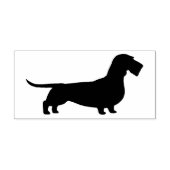 Drahthaar Dackel Silhouette | Dackel Hund Gummistempel (Prägung)