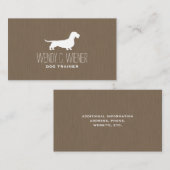 Drahthaar Dackel Silhouette | DACKEL Visitenkarte (Vorne/Hinten)