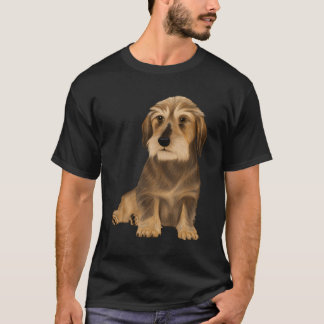 Drahthaar-Dackel Sitzender Hund T-Shirt