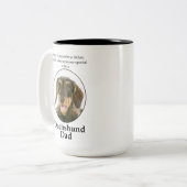 Drahthaar Dackel Vater Tasse (Vorderseite Links)