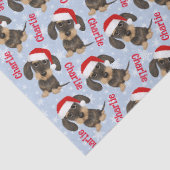 Drahthaar Dackel Weihnachts Individuelle Name Hund Seidenpapier (Detail)