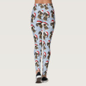 Drahthaar Dackel Weihnachtsfeiertag Leggings (Rückseite)