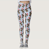 Drahthaar Dackel Weihnachtsfeiertag Leggings (Vorderseite)