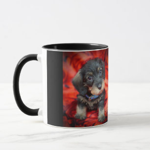 Drahthaar-Dackelwelpen-Kaffee-Tasse Tasse