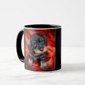 Drahthaar-Dackelwelpen-Kaffee-Tasse Tasse (Vorderseite Links)