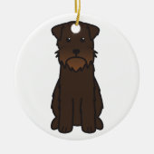 Drahthaar, das Griffon HundeCartoon zeigt Keramikornament (Vorne)