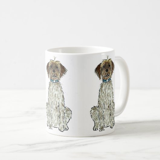 Drahthaar, das Griffon Hundekaffee-Tasse zeigt Kaffeetasse (VorderseiteRechts)