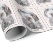 Drahthaar, das Griffon Malerei - Hundekunst zeigt Geschenkpapier (Rolleneckpunkt)