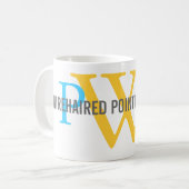 Drahthaar, das Griffon Monogramm zeigt Kaffeetasse (Vorderseite Links)