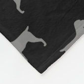 Drahthaar, das Griffon Silhouette-Muster zeigt Fleecedecke (Ecke)