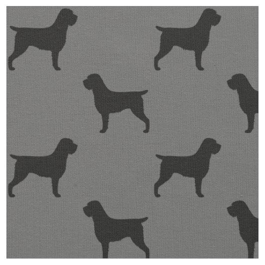 Drahthaar, das Griffon Silhouette-Muster zeigt Stoff (Nahaufnahme)