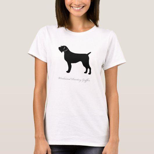 Drahthaar, das Griffon T - Shirt (Schwarzes, (Vorderseite)