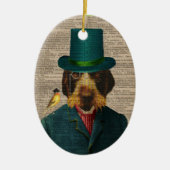 Drahthaar, das Griffon Verzierung zeigt Keramikornament (Vorne)