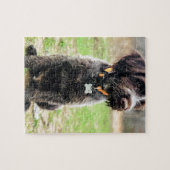 Drahthaar, das Griffon Welpen zeigt Puzzle (Horizontal)