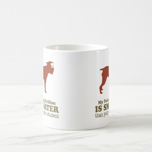 Drahthaar, das Griffon zeigt Kaffeetasse (Mittel)