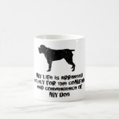 Drahthaar, das Griffon zeigt Kaffeetasse (Mittel)