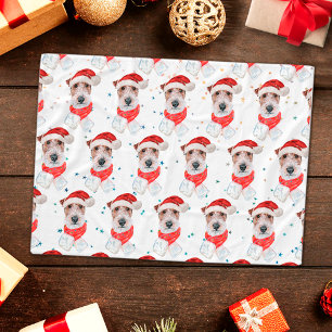 Drahthaar-Fox-Terrier-Hundezucht Weihnachtssterne Fleecedecke