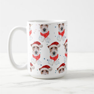 Drahthaar-Fox-Terrier-Hundezucht Weihnachtssterne Kaffeetasse