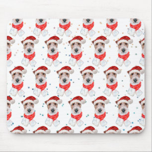 Drahthaar-Fox-Terrier-Hundezucht Weihnachtssterne Mousepad