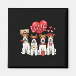 Drahthaar-Fox-Terrier I Wuffe Dir Bow Sungles Herz Magnet