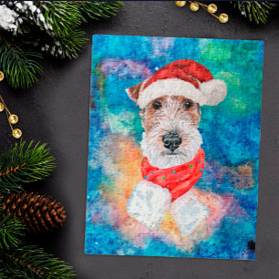 Drahthaar-Fox-Terrier-Rasse Hund Weihnachten Puzzle