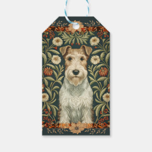 Drahthaar-Foxterrier im floralen Stil von William Geschenkanhänger