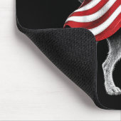 Drahthaar-Griffon 4. Juli Amerikanisch Mousepad (Ecke)