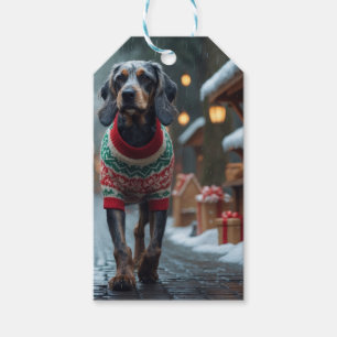 Drahthaar-Griffon-Hund Weihnachten Schnee Geschenkanhänger