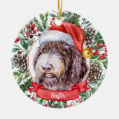 Drahthaar Pointer Custom Weihnachtsschmuck (Vorne)