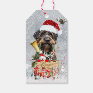 Drahthaar Pointer, Dog Weihnachten Geschenkanhänger