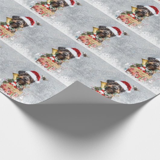 Drahthaar Pointer, Dog Weihnachten Geschenkpapier (Ecke)