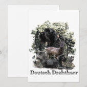 Drahthaar Pointer, Jagd im Freien Feiertagskarte (Vorne/Hinten)